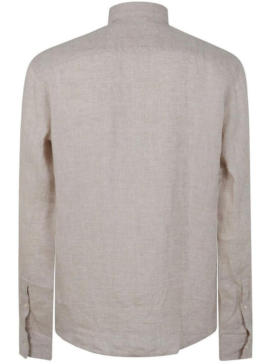 Michael Kors Slub-Texture Curved Hem Shirt