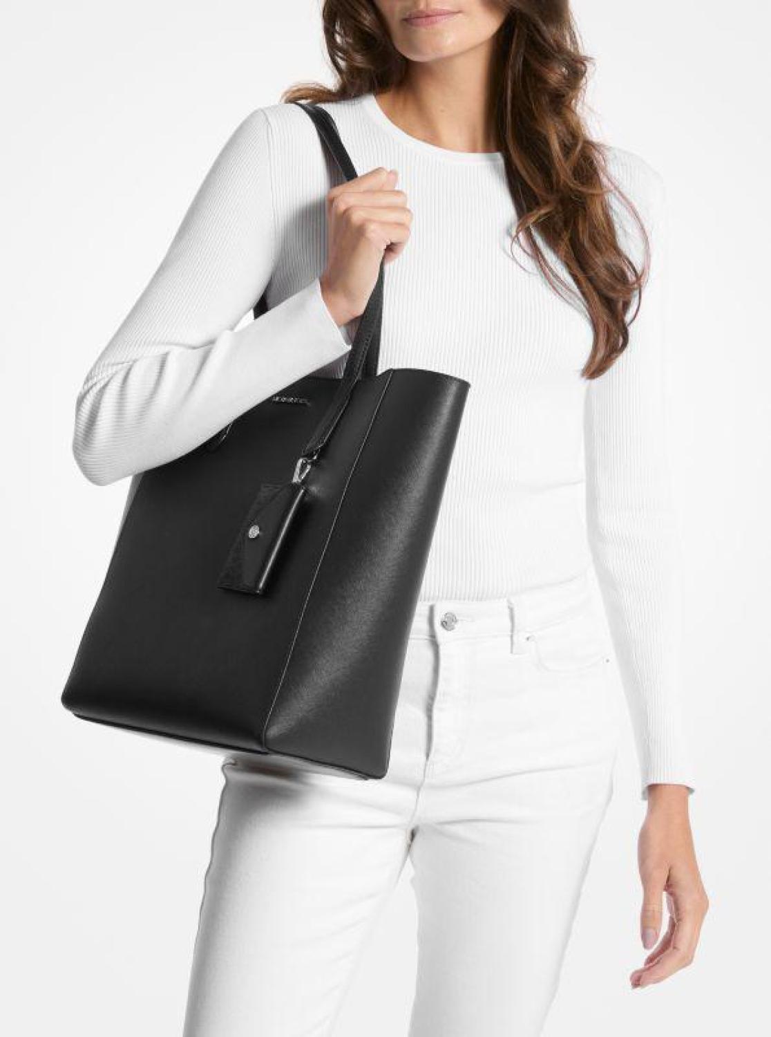 Vincent Large Saffiano Leather Tote Bag With Card Case