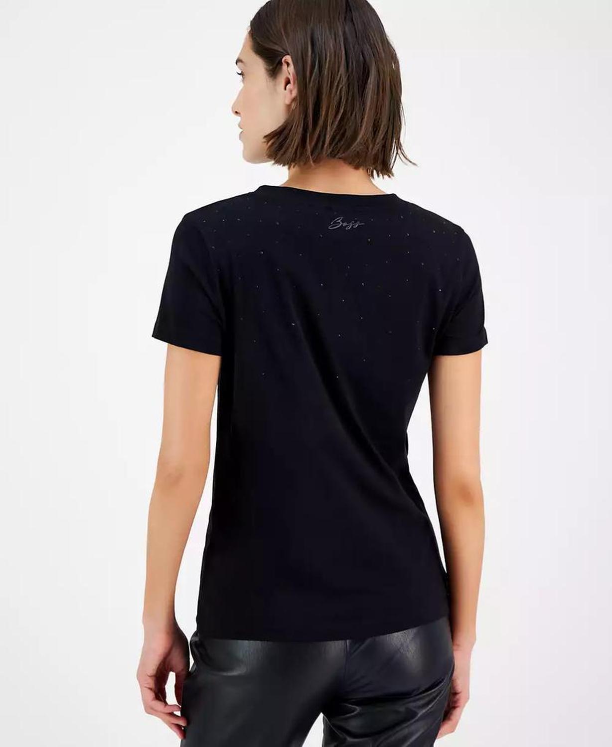 Women's Embellished Crewneck Short-Sleeve Top