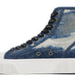 Blue 'The Rip And Repair' Denim High Top Sneakers