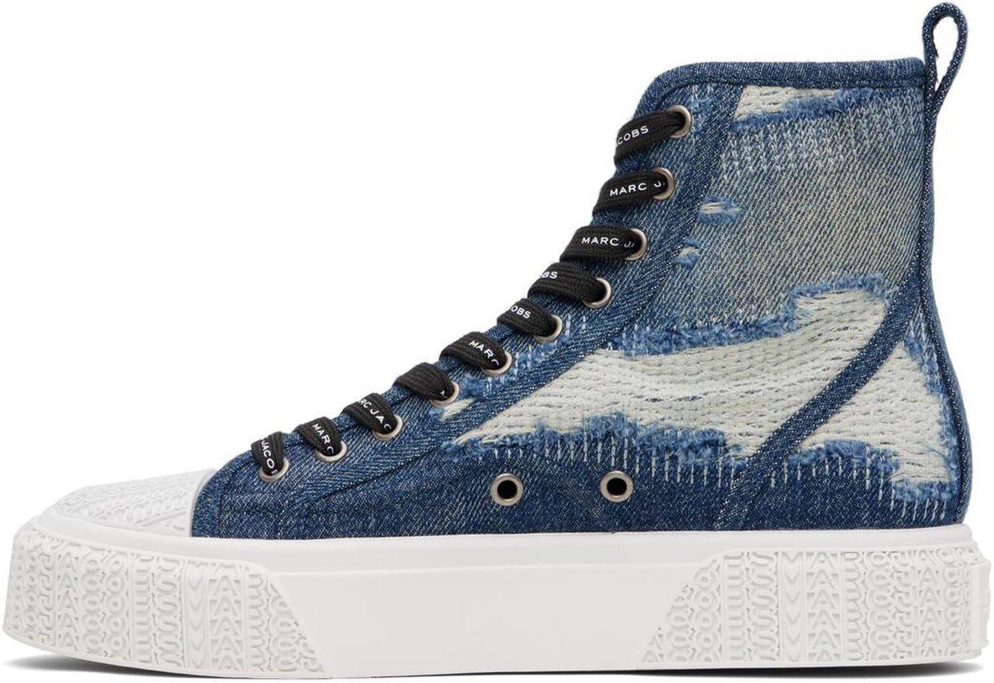 Blue 'The Rip And Repair' Denim High Top Sneakers