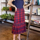 Kym Flounced Midi Skirt In Rachel Island Plaid