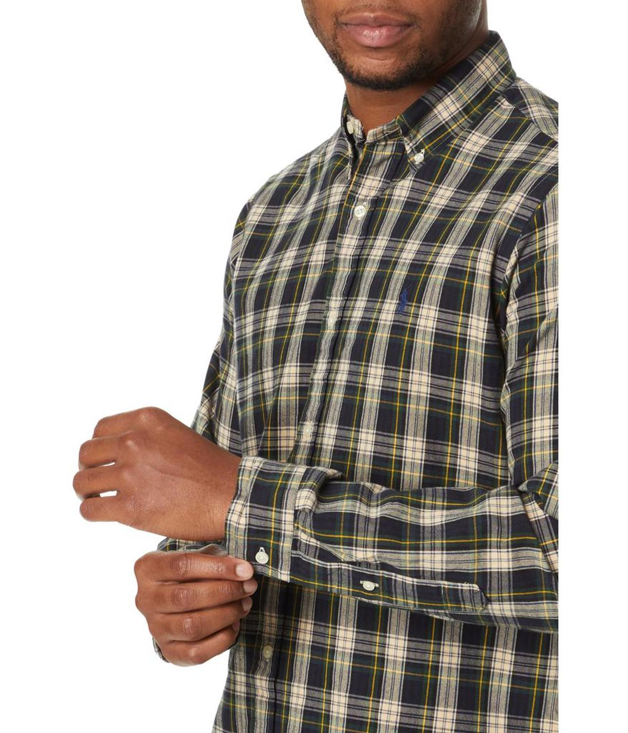 Classic Fit Plaid Oxford Shirt
