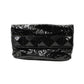 Studded Clutch in Black Patent Leather