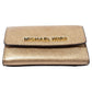 Michael Kors Metallic Gold Leather Flap Card Holder