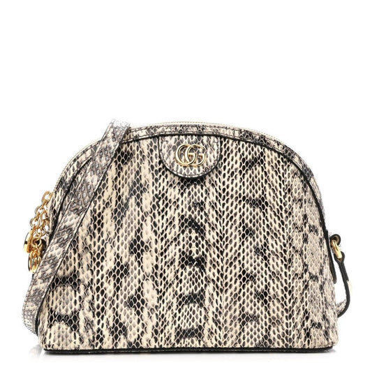 Gucci Snakeskin Gg Small Ophidia Dome Shoulder Bag