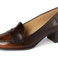 Frances Flex Pump Women's  Luggage Leather Block Heel ZOGG665