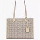 Women's Spade Flower Coated Canvas Large Tote Bag