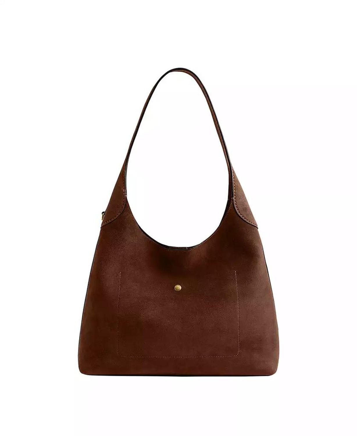 Brooklyn Large Suede Shoulder Bag 34