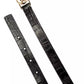 Logo Skinny Leather Belt