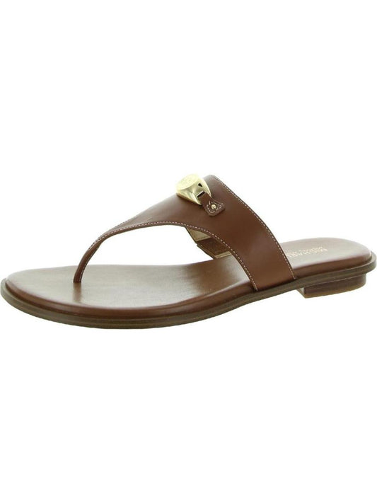 Tilly Womens Leather Logo Flat Sandals