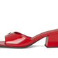 Sculpted C Leather Block Heel Sandals