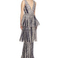Marchesa Notte Sleeveless Tiered Ball Solid Dress