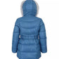 Big Girls Belted Stadium Puffer Jacket