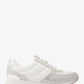 Andi Embellished Quilted Leather and Metallic Trainer