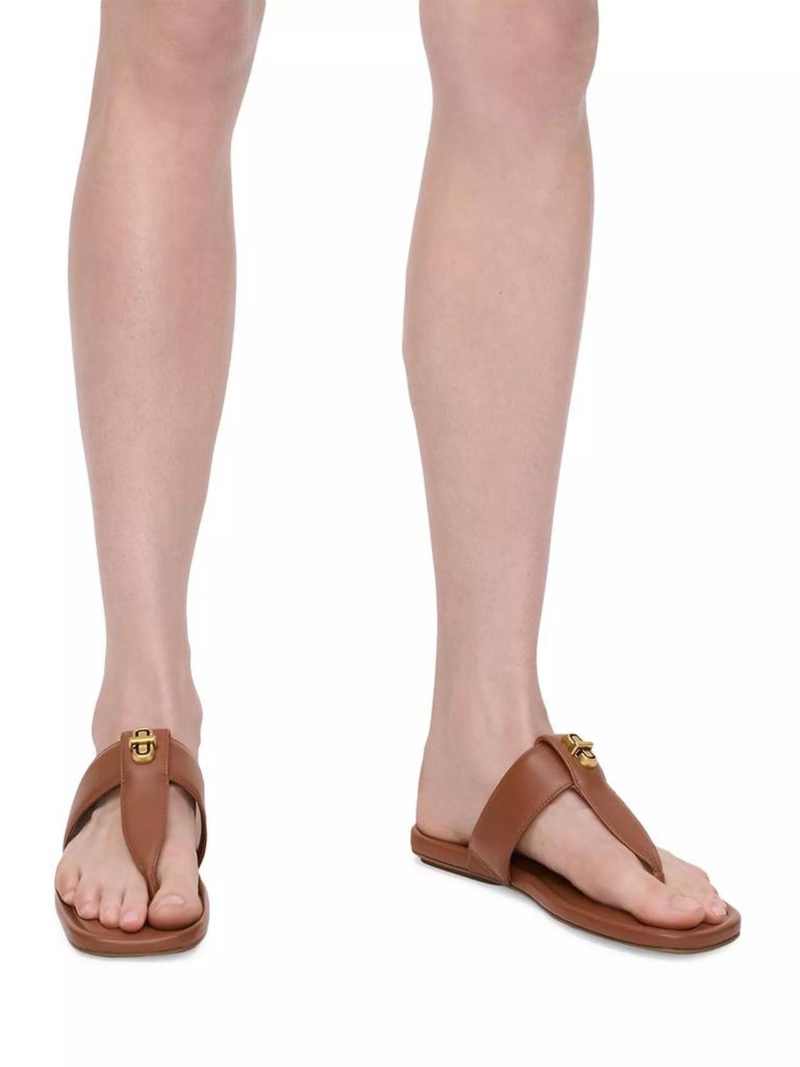 Dual Leather T Sandals