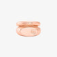 Logo Engraved Double Layered Signet Ring