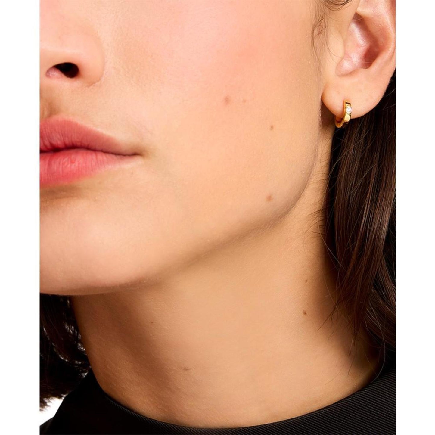 Meant To Be Diamond Accent Huggie Earrings