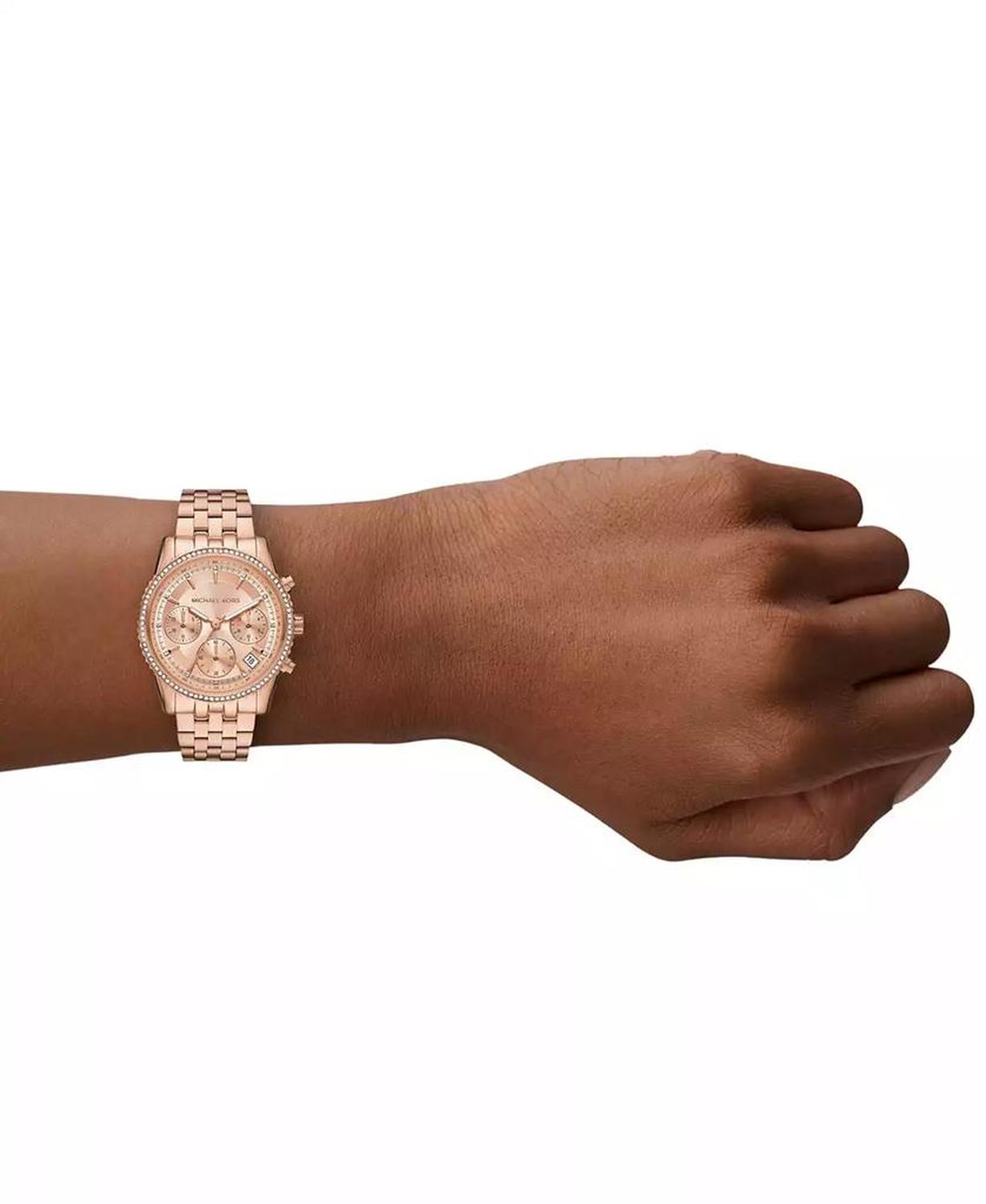 Women's Mini Ritz Chronograph Rose Gold-Tone Stainless Steel Watch, 35mm