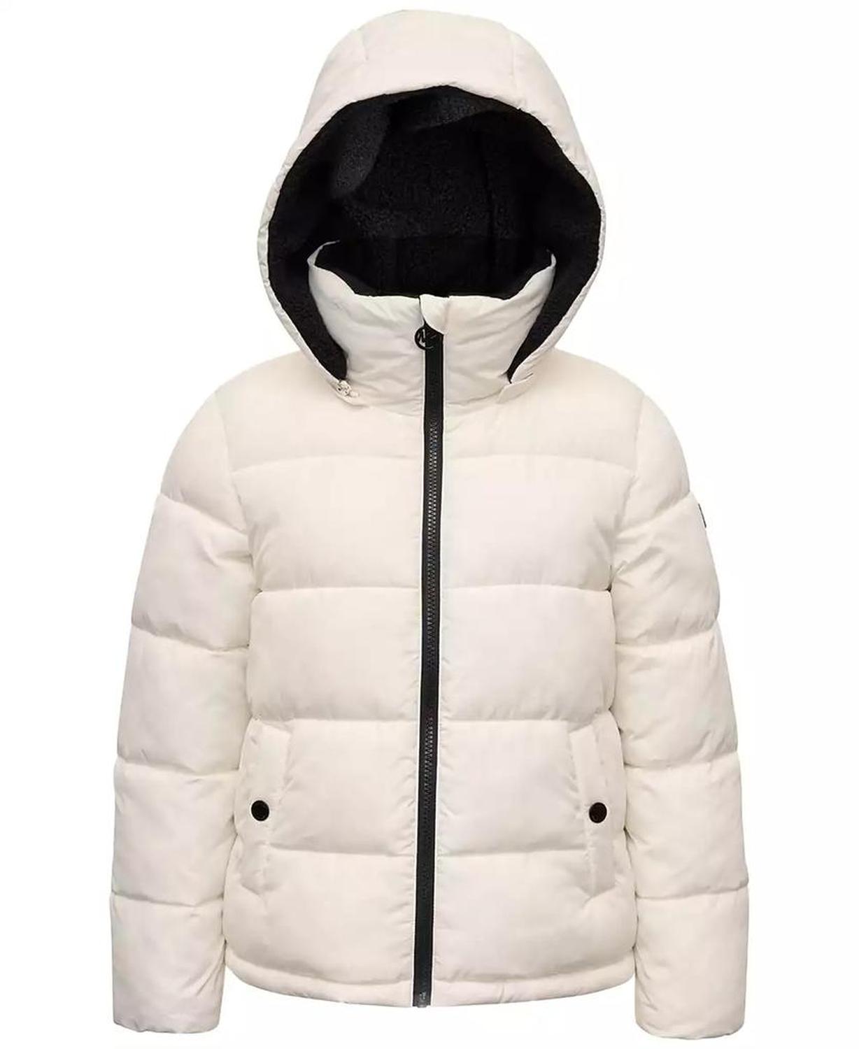 Michael Kors Big Girls Fleece-Lined Full-Zip Hooded Puffer Jacket