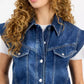Women's Extended-Shoulder Denim Vest