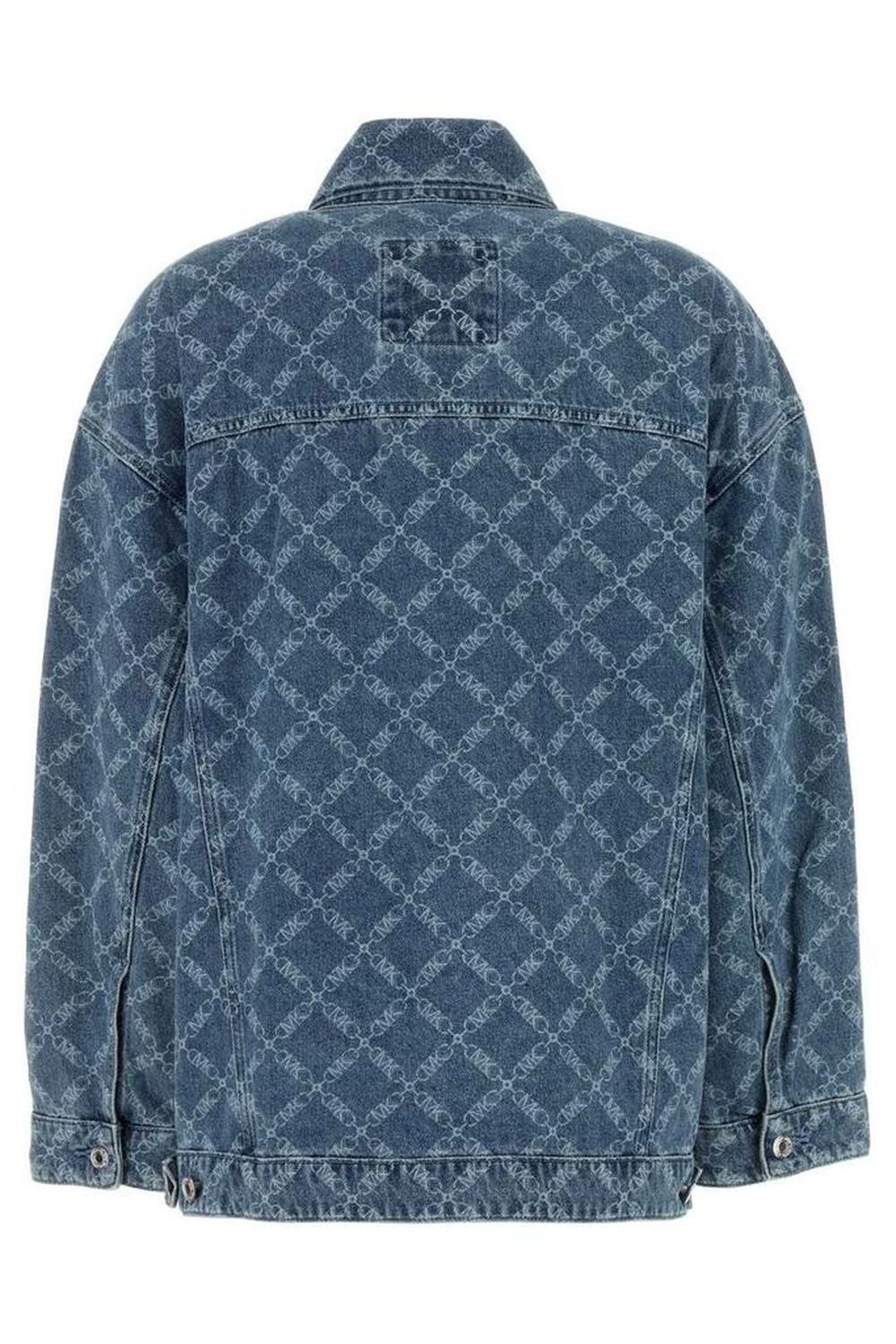 Michael Michael Kors Empire Diamond Jacquard Oversized Denim Jacket