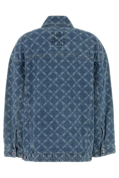 Michael Michael Kors Empire Diamond Jacquard Oversized Denim Jacket