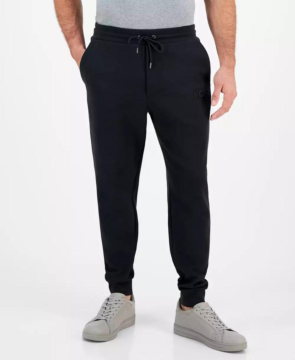 Men's Textured-Logo Jogger Pants