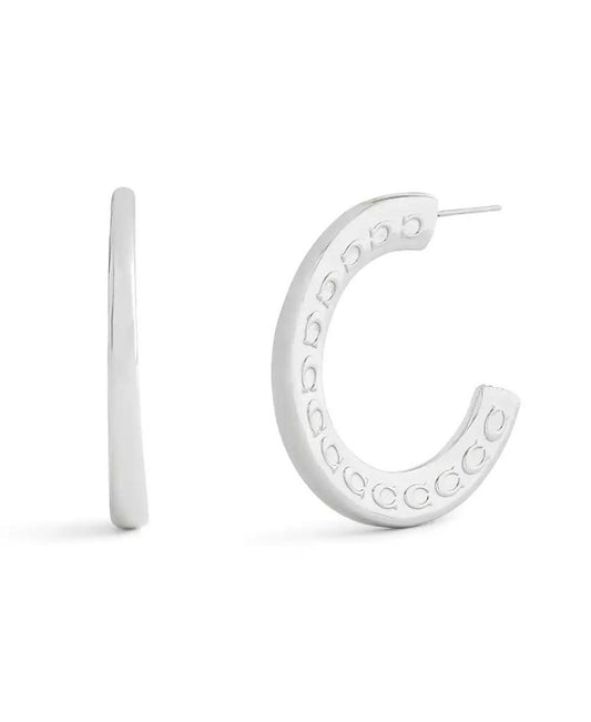 Signature C Minimal Hoop Earrings