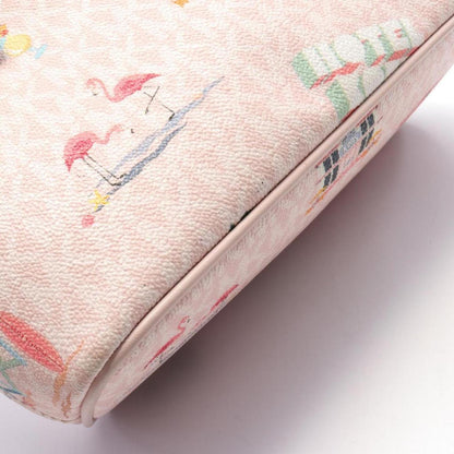 pink Coated Canvas Leather Tote Bag (Pre-Owned)