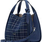 Knott Denim Check Crossbody Tote
