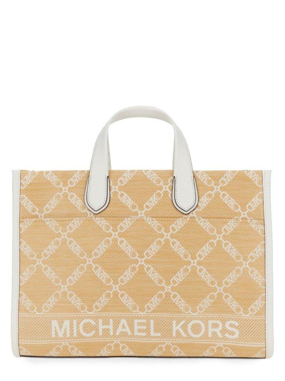 Michael Michael Kors Gigi Large Empire Logo Jacquard Tote Bag