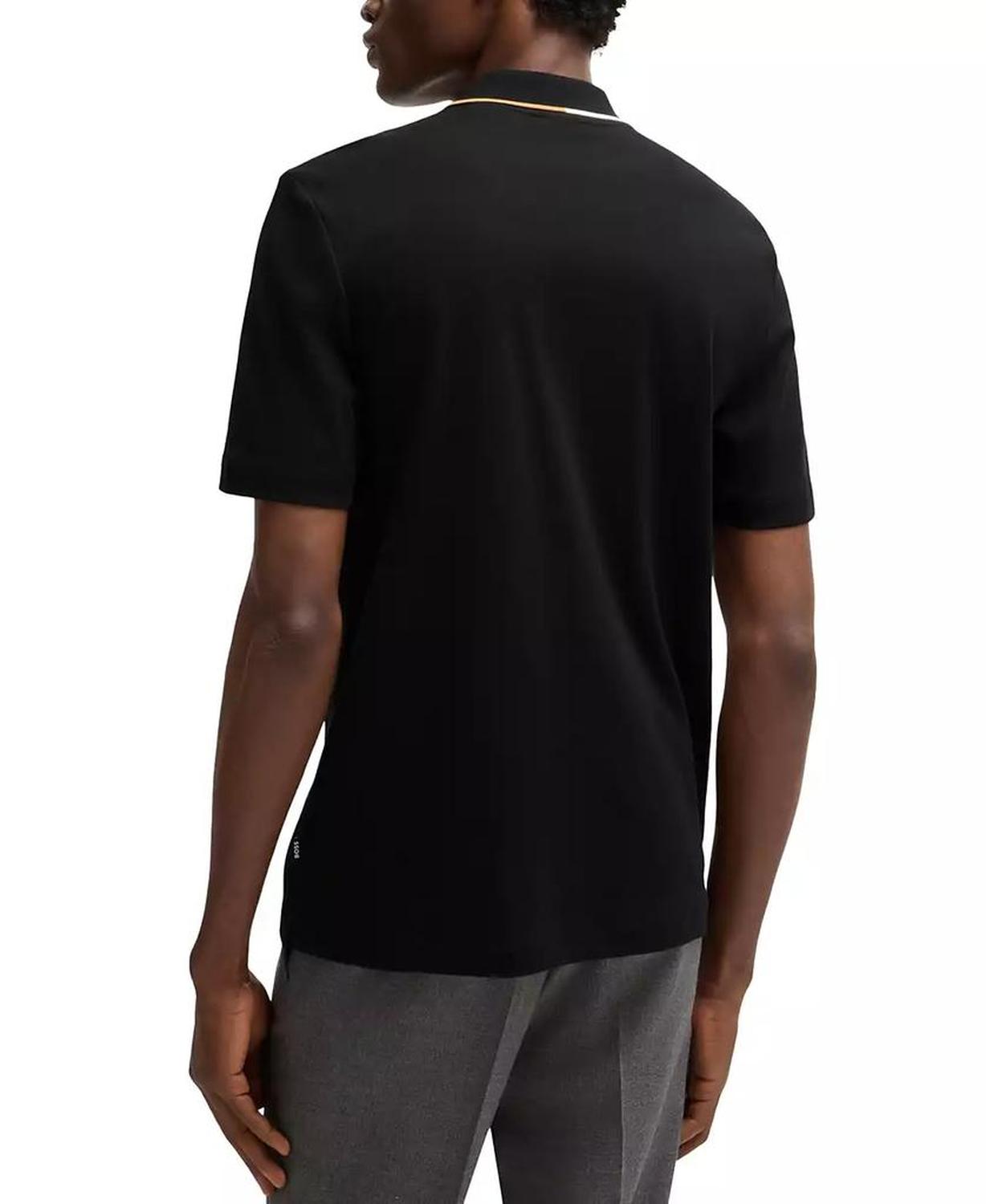 Men's Zip-Neck Interlock Polo Shirt