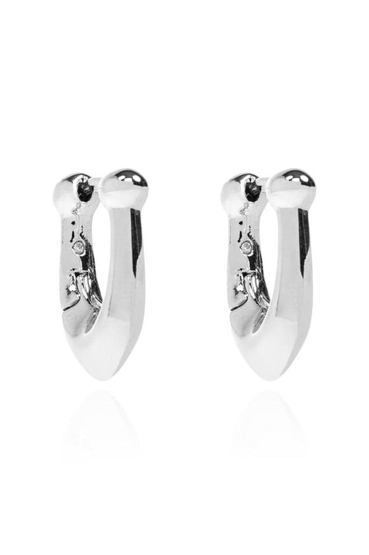 Coach Hoop Detailed Earrings