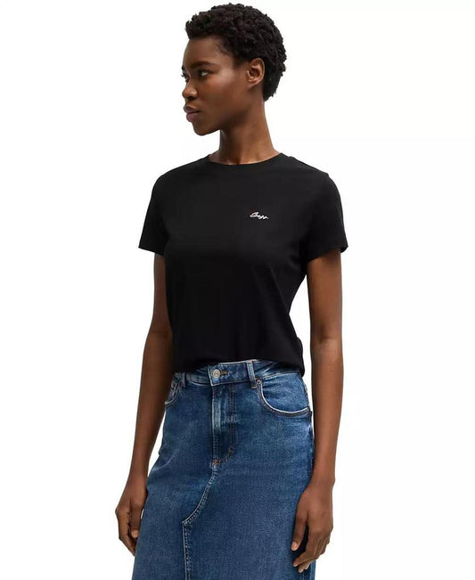 Women's Script Logo Straight-Fit T-Shirt