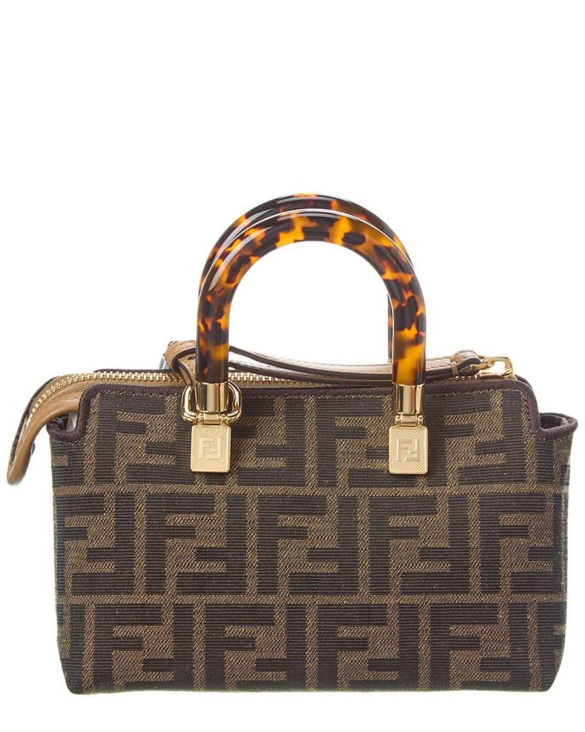 FENDI By The Way Mini FF & Leather Shoulder Bag