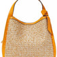 Knott Raffia Tweed Crossbody Tote