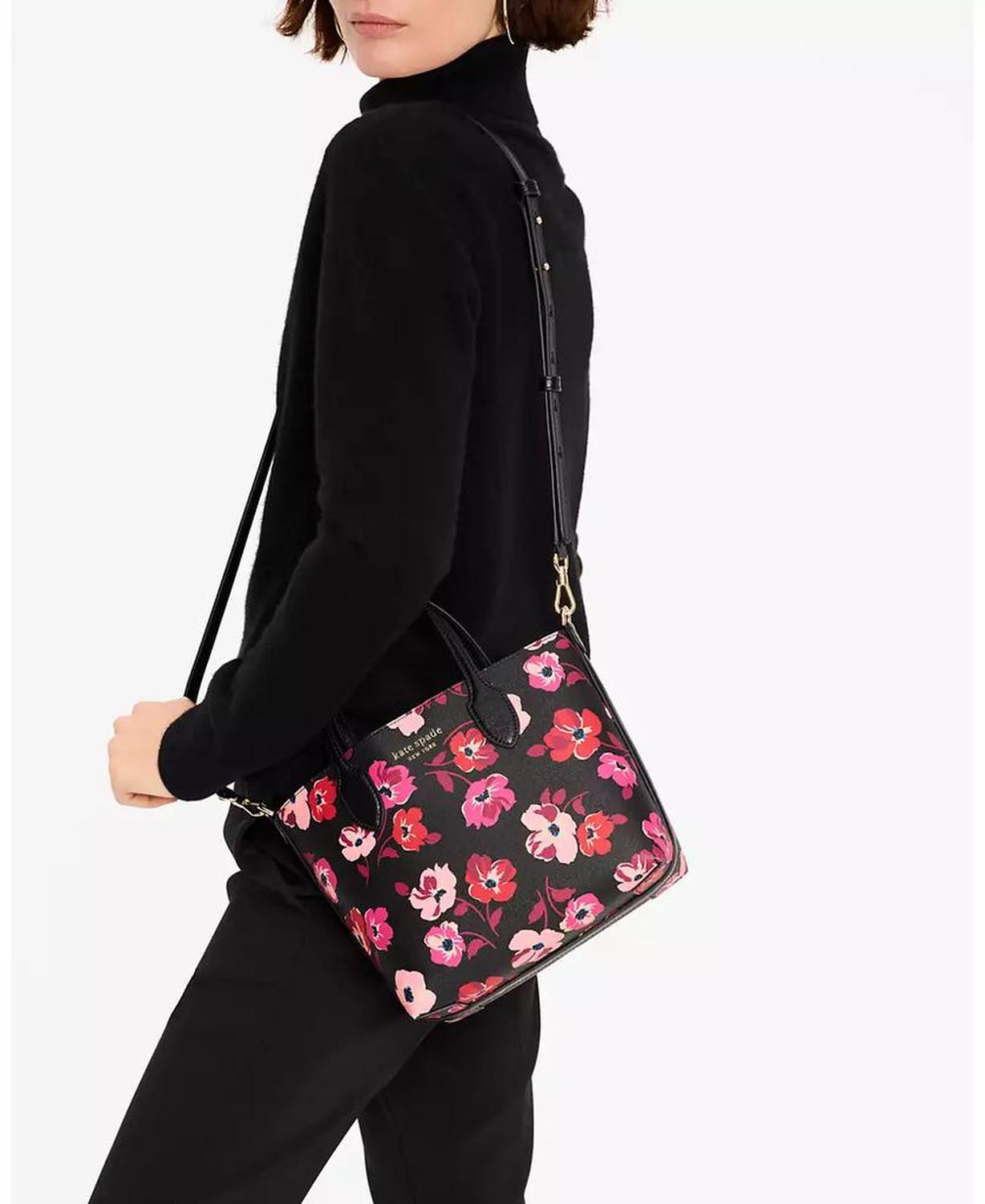 Women's Bleecker Fall Poppies Medium Tote Bag