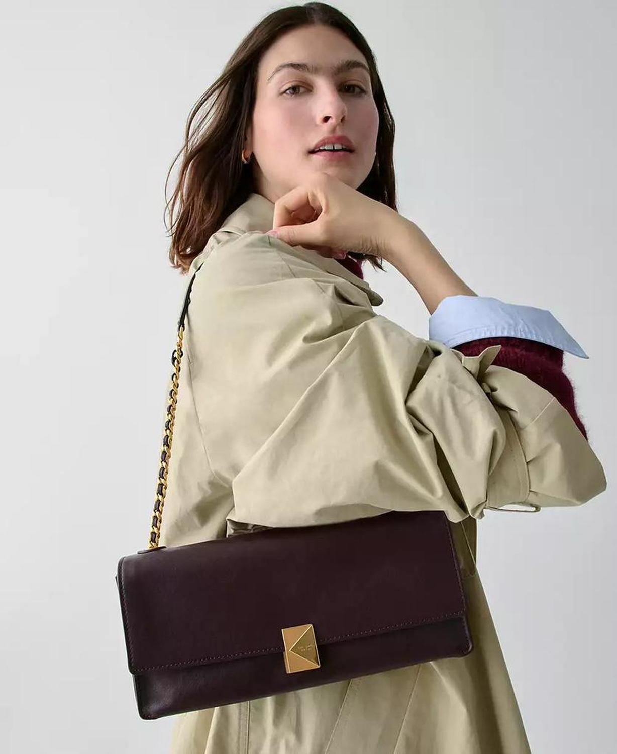 Deco Fine Grain Leather Soft Shoulder Bag