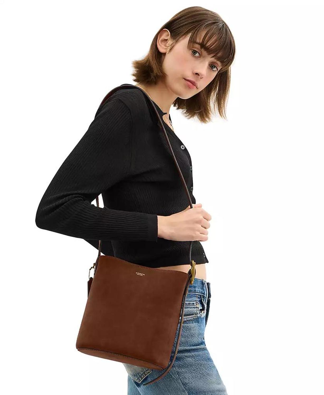Bleecker Small Suede Bucket Bag 21