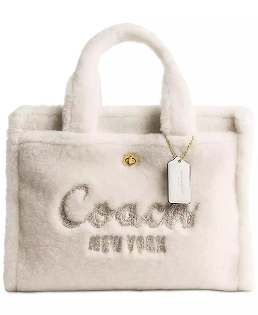 Shearling Cargo Medium Tote Bag