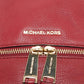 Michael Kors Burgundy Leather Mini Rhea Backpack