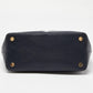 Michael Kors Dark Blue/beige Leather Bedford Tote