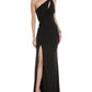 Marchesa Notte Asymmetrical Halter Gown
