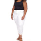 Plus Size High-Rise Crop Skinny Selma Jeans in White