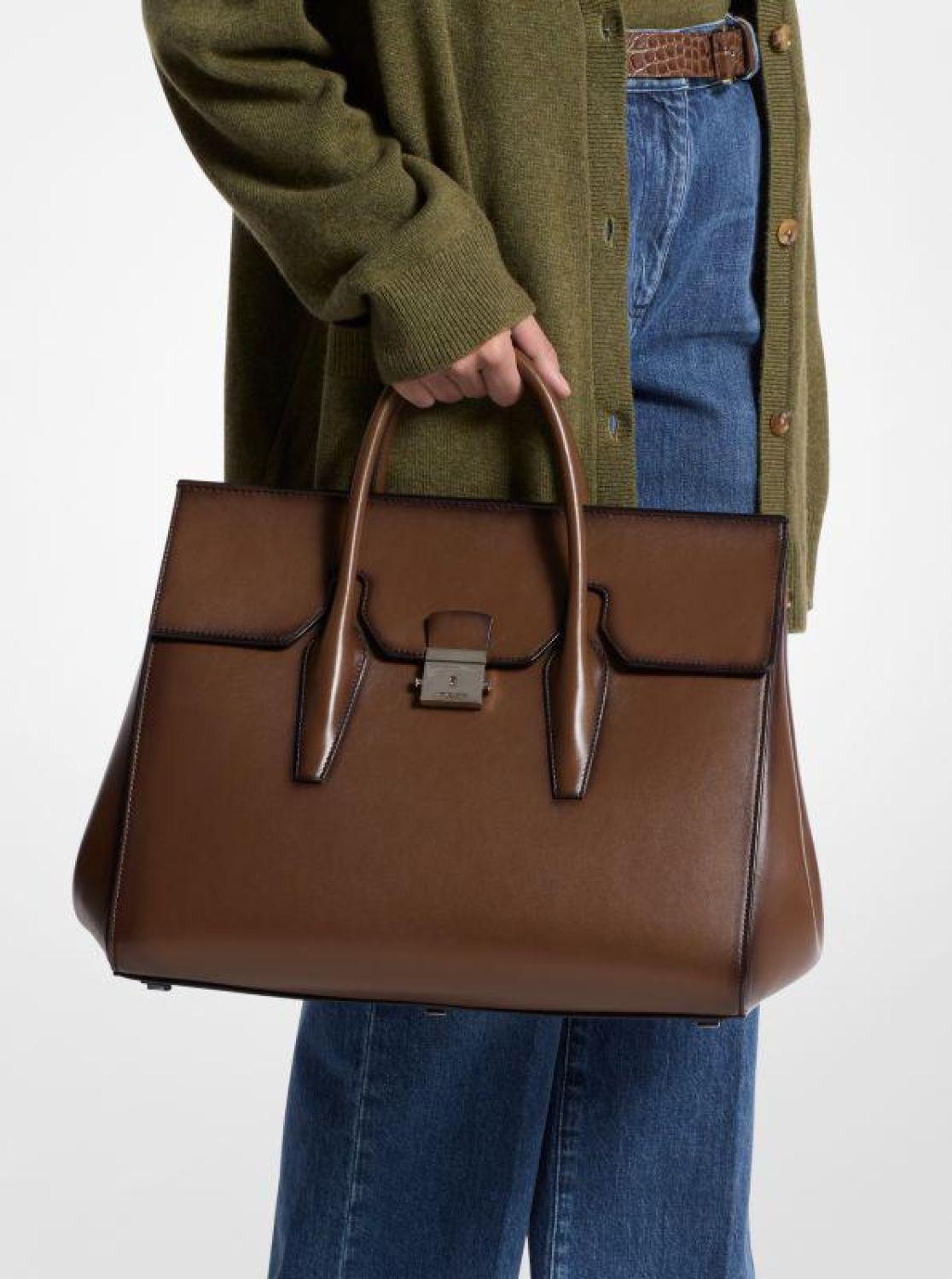 Campbell Burnished Leather Weekender Bag