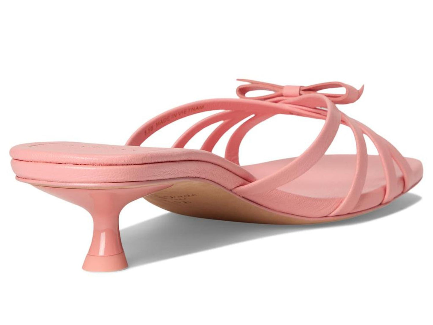 Carolina Pebbled Leather Kitten Heel Sandal