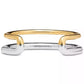 Two-Tone Interlock Cuff Bracelet