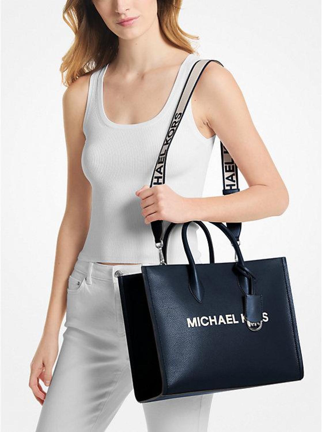 Mirella Medium Pebbled Leather Tote Bag