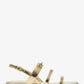 Carson Crackled Metallic Leather Sandal